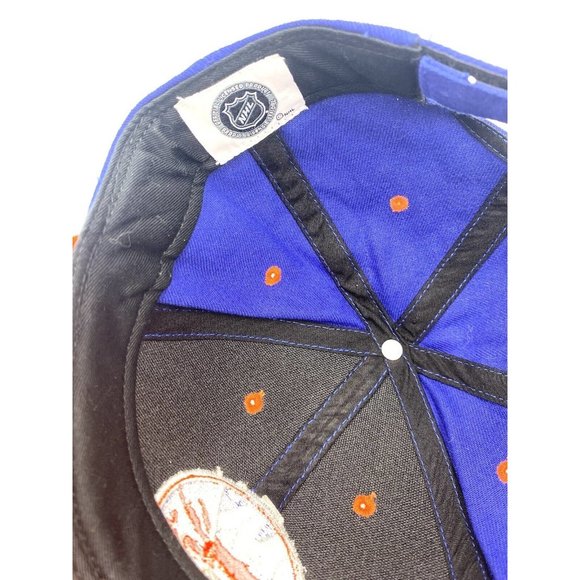 NHL New York Islanders Logo Hat Cap Hook And Loop Close Orange Blue - Picture 6 of 8